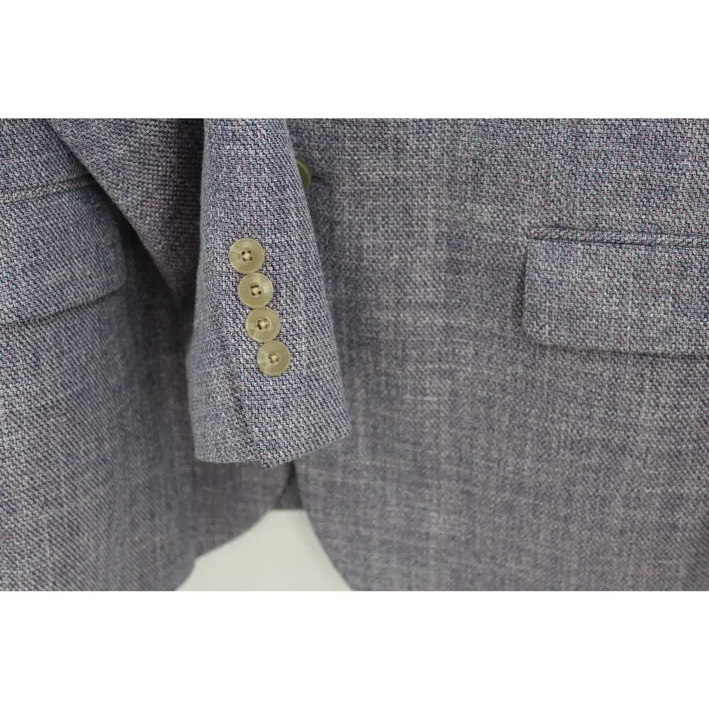 Jos a Banks Blazer Mens 42R Purple Unstructured Tweed Comfort Stretch